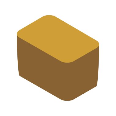 pouf simgesi mobilya düz vektör simgesi