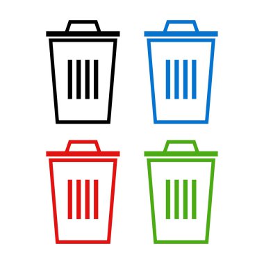 Çöp kutusu vektör simgesi