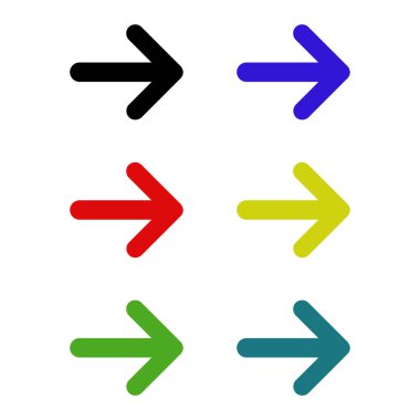 Basit web ok simgeleri vektör resimleme kümesi