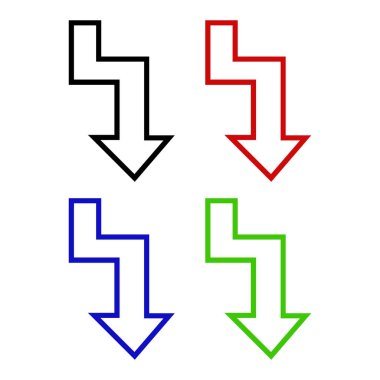 Basit web ok simgeleri vektör resimleme kümesi