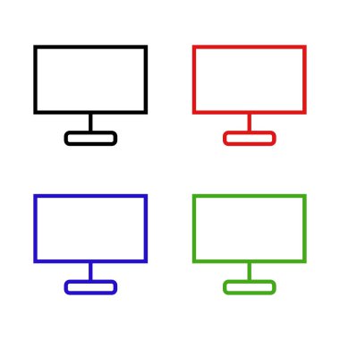 Beyaz arka plan üzerinde ayarla bilgisayar kutsal kişilerin resmi