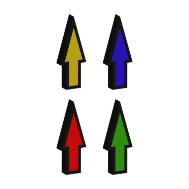 Basit ok simgesi vektör illüstrasyonu