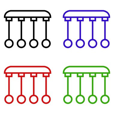 newton beşik vektör düz simge kümesi 