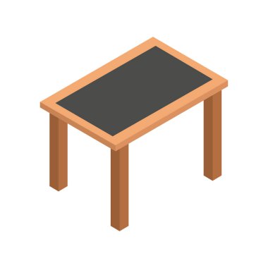 Tablo vektör illüstrasyonu beyaz arkaplanda izole edildi