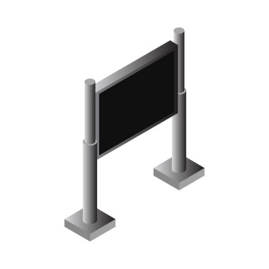 billboard 3d çizim vektörü illüstrasyonu