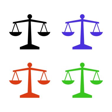 Ölçek simgesi vektör illüstrasyonu ölçülüyor