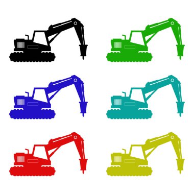 escavatore web simgesi vektör çizimi