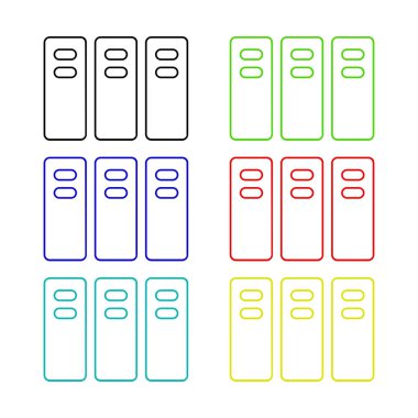 klasör simgesi seti, beyaz arkaplanda renkli dizinler