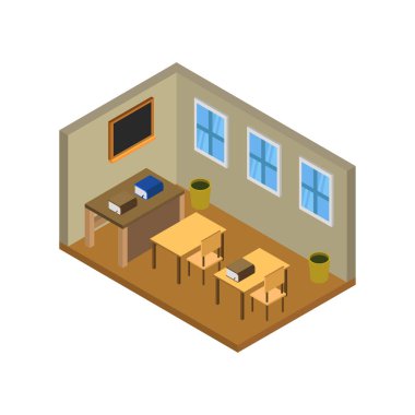 okul sınıf vektör illüstrasyonu