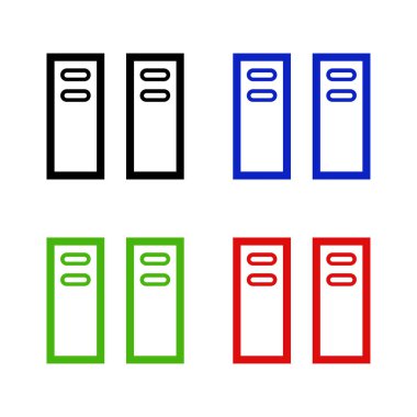 klasör simgesi seti, beyaz arkaplanda renkli dizinler