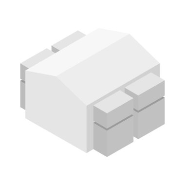 Tek izole bina simgesinin vektör illüstrasyonu