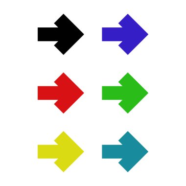 Basit web ok simgeleri vektör resimleme kümesi