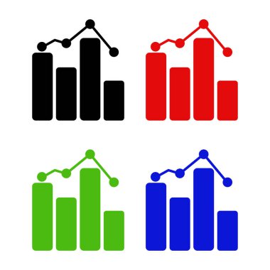 İş simgeleri Vektör illüstrasyonunu ayarladı