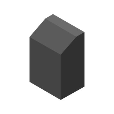 Tek izole bina simgesinin vektör illüstrasyonu