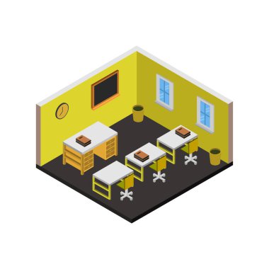 okul vektör tasarımı illüstrasyonu oluşturuluyor