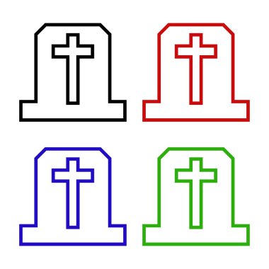 tombstone web simgesi vektör çizimi