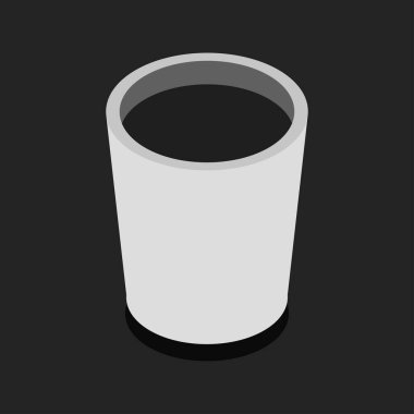 Çöp kutusunun vektör düzlüğü simgesi