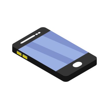 Tam ekran akıllı telefon simgesi. Beyaz arkaplanda izole edilmiş web tasarımı için tam ekran akıllı telefon simgesi