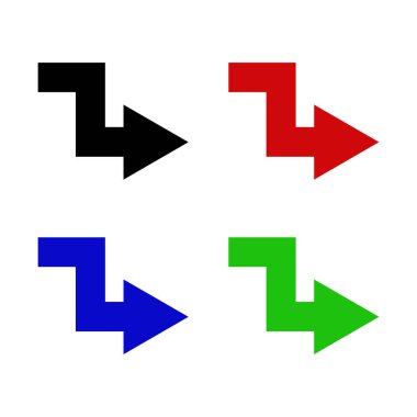 Basit web ok simgeleri vektör resimleme kümesi