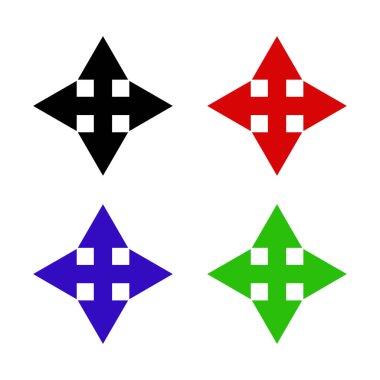 Basit web ok simgeleri vektör resimleme kümesi