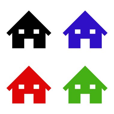 Evin biçimlendirilmiş simgesi, ev pankartı vektör illüstrasyonu