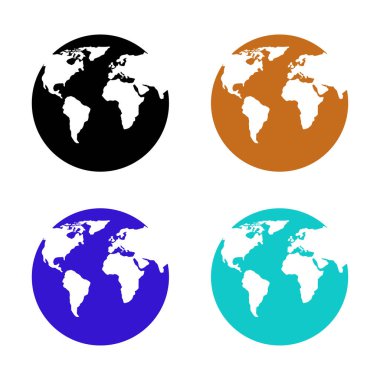 Yeryüzü ikonu vektör illüstrasyonuName 