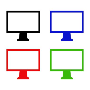 Beyaz arka plan üzerinde ayarla bilgisayar kutsal kişilerin resmi