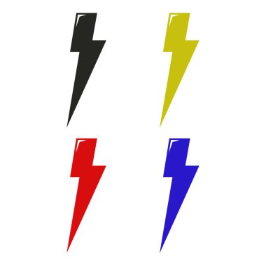 Şimşek simgesi. vektör illüstrasyonu