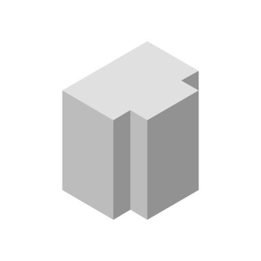 Tek izole bina simgesinin vektör illüstrasyonu