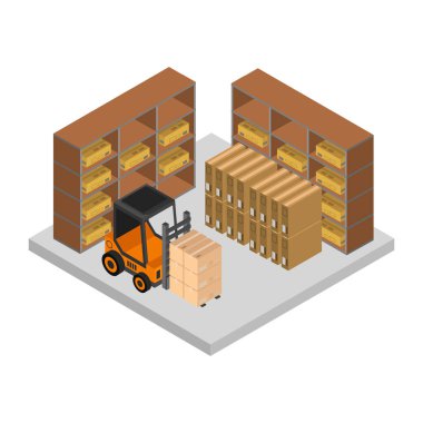 Beyaz arka plan üzerinde ambar simgesi