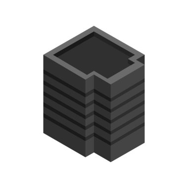 Tek izole bina simgesinin vektör illüstrasyonu