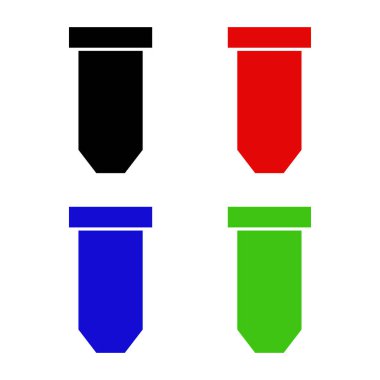 vektör tıbbi test tüpleri ayarlandı 