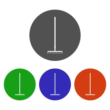 Tırmık simgesi kümesinin vektör illüstrasyonu 