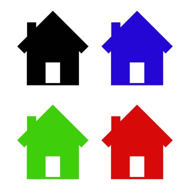 Evin biçimlendirilmiş simgesi, ev pankartı vektör illüstrasyonu