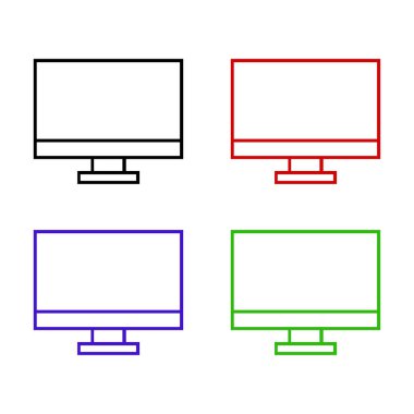 Beyaz arka plan üzerinde ayarla bilgisayar kutsal kişilerin resmi