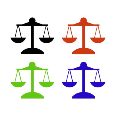 Ölçek simgesi vektör illüstrasyonu ölçülüyor