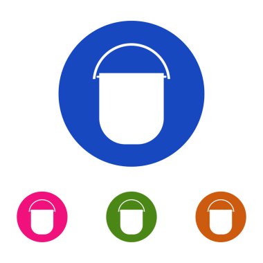 beyaz arkaplanda izole edilmiş renk kovası simgeleri 