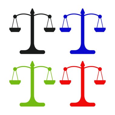 Ölçek simgesi vektör illüstrasyonu ölçülüyor