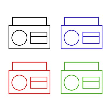 stereo web simgesi vektör illüstrasyonu