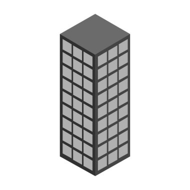 Tek izole bina simgesinin vektör illüstrasyonu