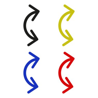 Basit web ok simgeleri vektör resimleme kümesi