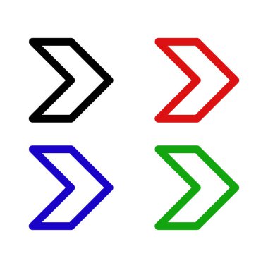 Basit web ok simgeleri vektör resimleme kümesi