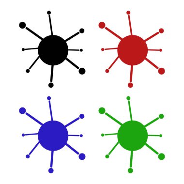 Virüs ikonu vektör illüstrasyonu