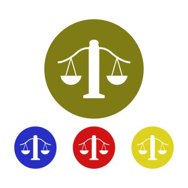 Ölçek simgesi vektör illüstrasyonu ölçülüyor