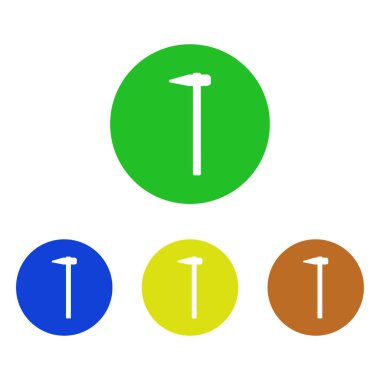 Çekiç ikonu vektör illüstrasyonu