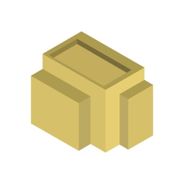 Tek izole bina simgesinin vektör illüstrasyonu