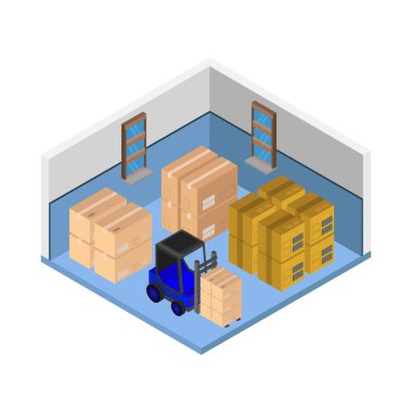 Kutu yığınlı izometrik simgeler