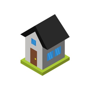 Evin biçimlendirilmiş simgesi, ev pankartı vektör illüstrasyonu