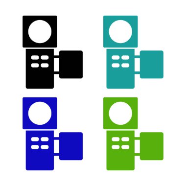 Kamera simgesinin vektör illüstrasyonu 