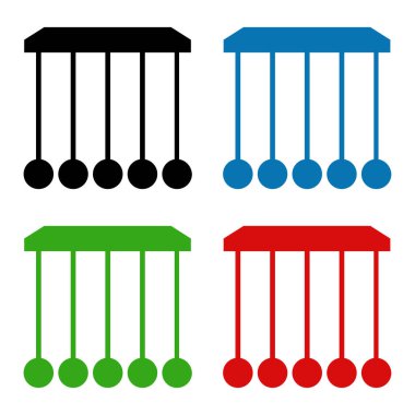 newton beşik vektör düz simge kümesi 